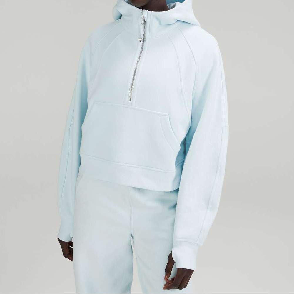 lululemon athletica cropped scuba hoodie -XS/S - powder blue